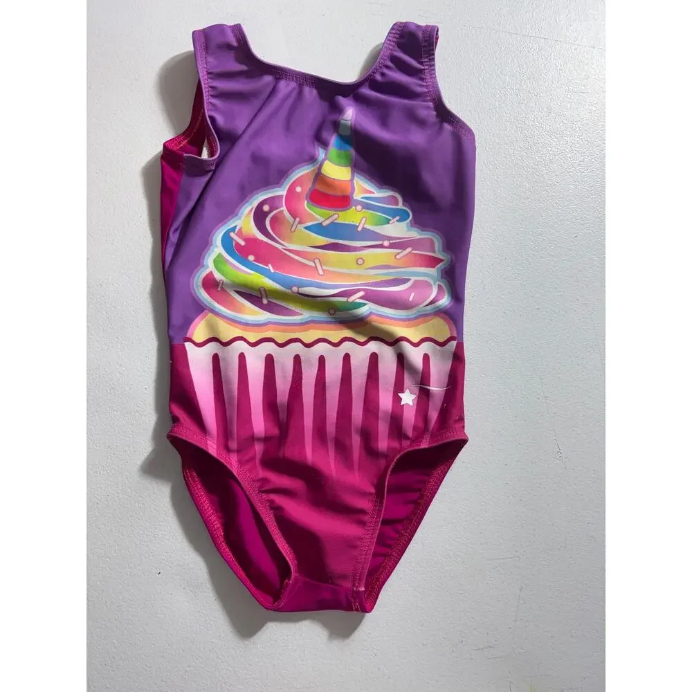Destira Birthday Unicorn Leotard Size XS Pink Cupcake
